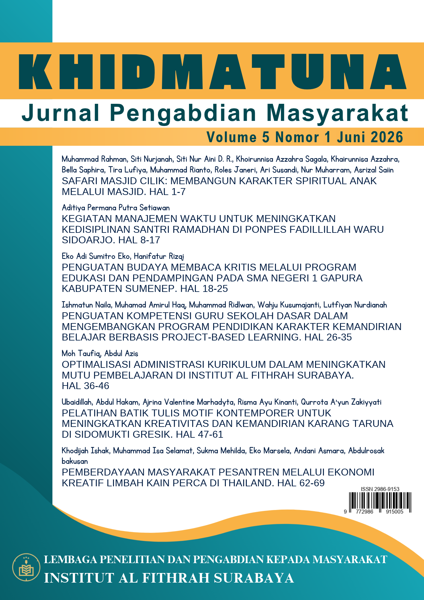 					View Vol. 5 No. 1 (2026): Juni
				
